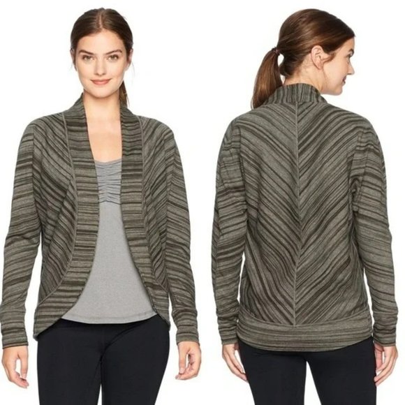 PrAna Paradiso Open Cardigan - Black/Gray - S - Picture 1 of 7